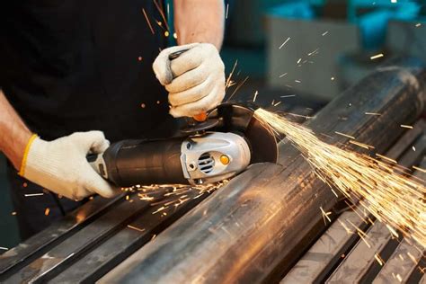 cutting through metal with tools